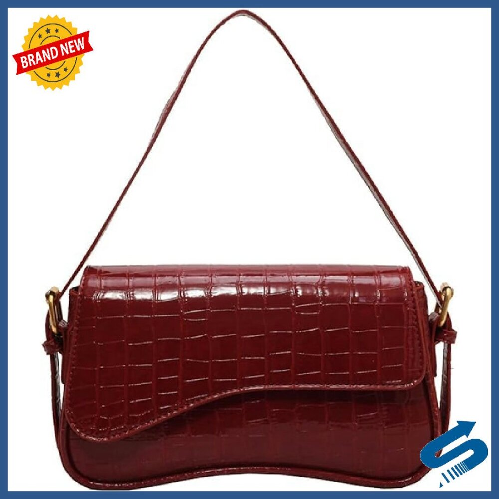 Pu Leather Tote Bag With Removable Straps And Zipper Closure